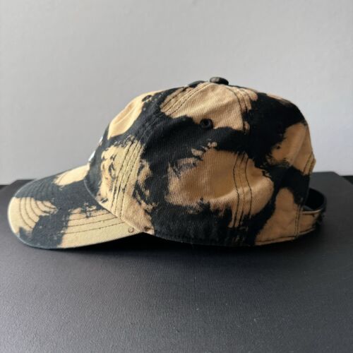 Adidas Hat Cap Strap Back Black Brown Reverse Dye Splotchy Tie Dyed Logo Womens - Picture 3 of 11