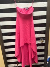 Women "Lilly" hot pink, asymentrical strapless gown Size 2. P.O.
