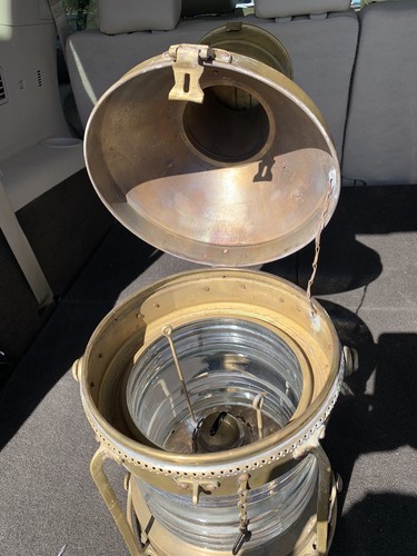 Vintage ANCHOR COPPER & BRASS SHIPS LANTERN HUGE SIZE 20" BUY 1 OR 2! - Picture 5 of 5