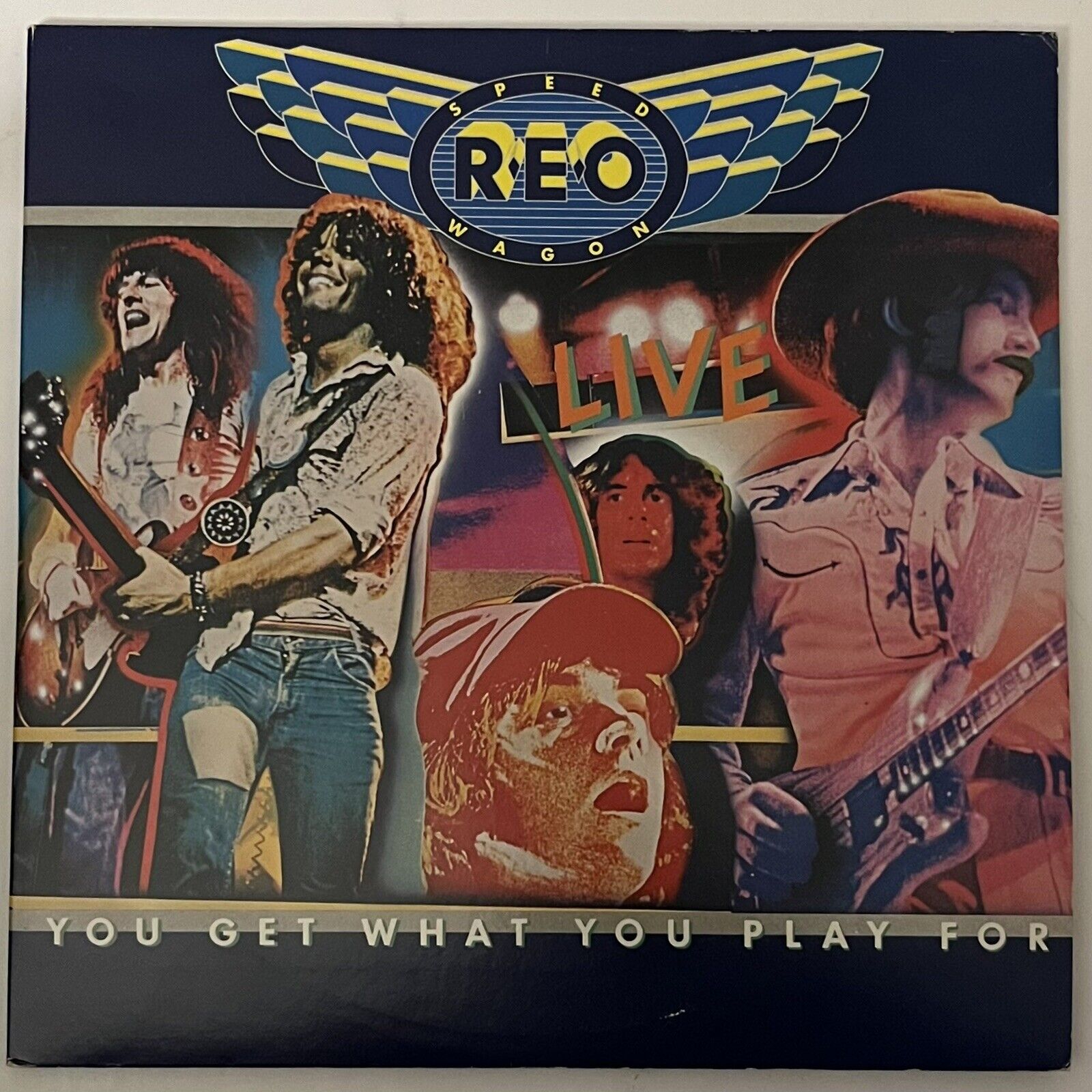 REO Speedwagon - Live You Get What You Play For 2LP Vinyl - Epic - 1977 - Rock