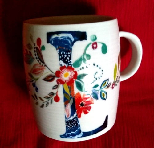 Initiale L Starla Halfmann Anthropologie Floral Kaffee Tee Getränk Becher - Bild 6 von 7