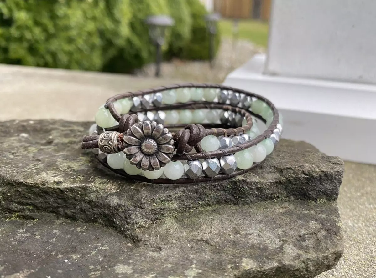 Green shop wrap bracelet