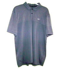Nike Dri-FIT Golf Polo Shirt Men L Two Tone Gray Standard Fit