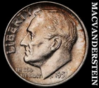 1951 Silver Roosevelt Dime - Scarce  High Grade  Lustrous  No Reserve  #K753