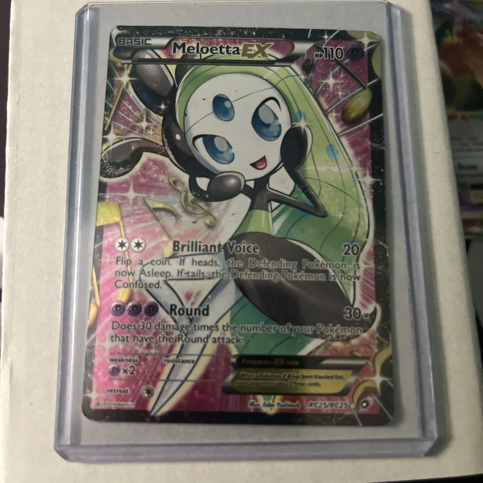 Pokémon Meloetta-EX Legendary Treasures Full Art RC25/RC25