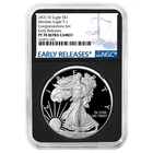 2021-W Proof $1 Type 1 American Silver Eagle Congratulations Set NGC PF70UC ER