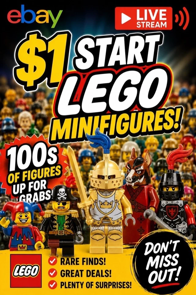 $1 Start LEGO Minifigures - 🚀 FIRST STREAM 🇦🇺 - 100s of Figures!