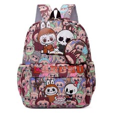 Bown Cartoon Print Kids Backpack Multicolor Polyester Adjustable Strap Pockets