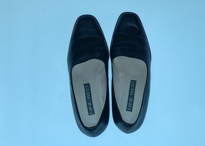 NINE WEST Cassie Genuine Leather Shoes Classic Dress Pump Block Heel 2''