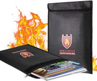 Feuerfeste Tasche Safe Wasserdicht Geld Datei Box Halter Etui für wichtige Dokumente