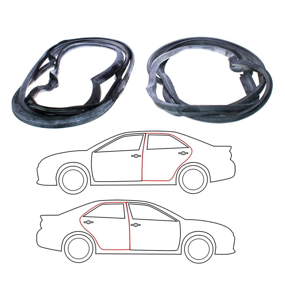 Juego de impermeabiliza puerta trasera para Mercedes Benz W115 4 puertas 200 220D 300D 1968-1976 Foto 4 de 4