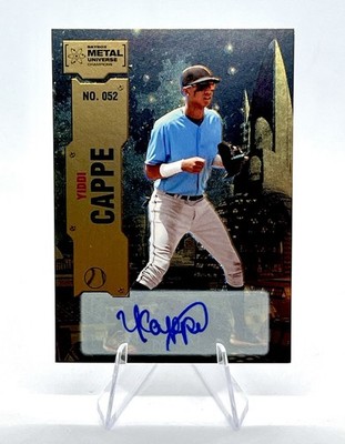 Yiddi Cappe 2022 Skybox Metal Universe Prospect Auto /25 #052 Marlins