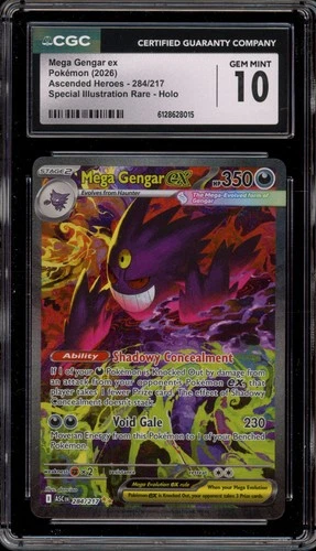 Pokemon Mega Gengar ex Ascended Heroes Special Illustration Rare #284 CGC 10