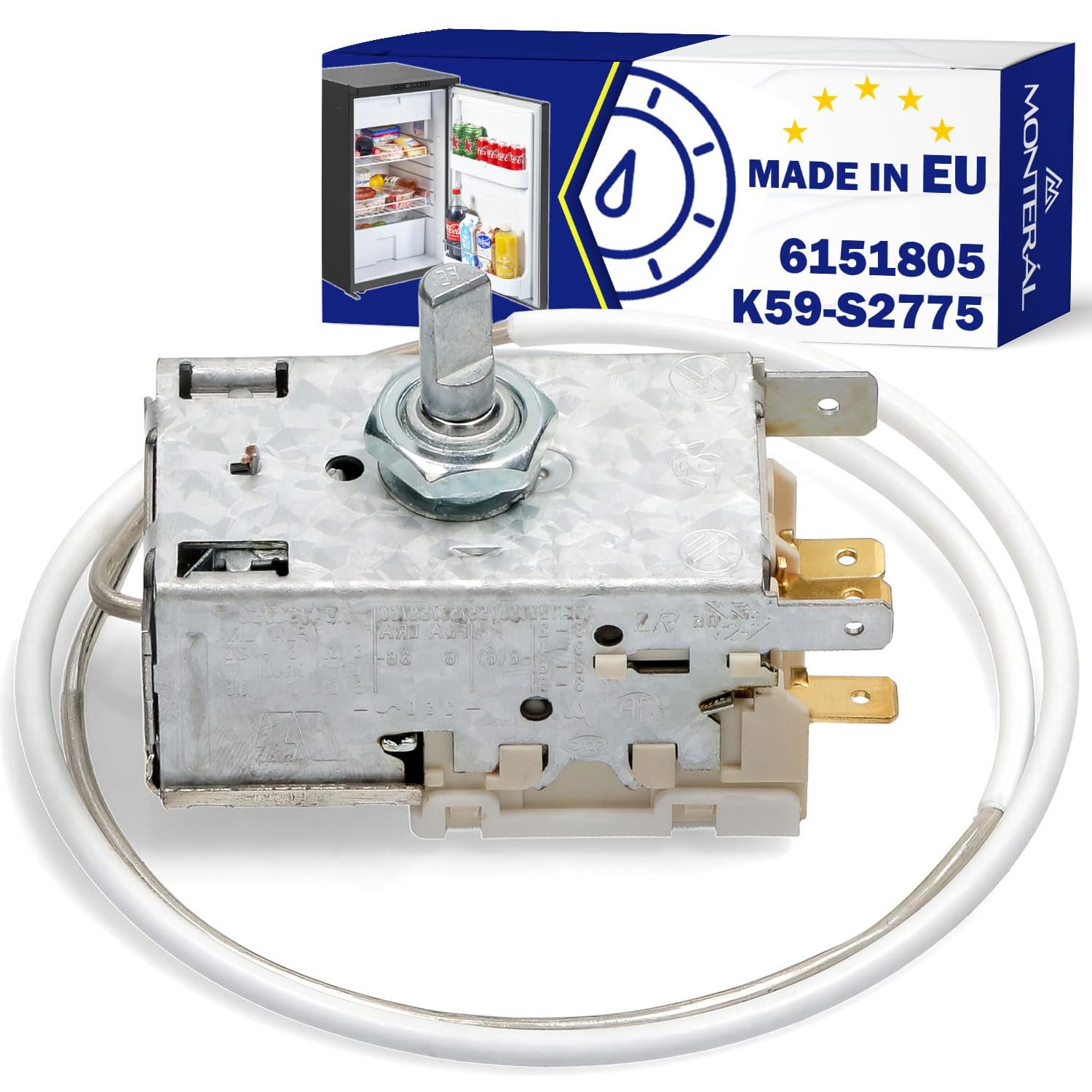 Thermostat pour frigo avec tube capillaire de 510 mm universel