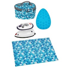 Semplix Mini-Bügeleisen Set + Unterlage Diamond petrol/türkis