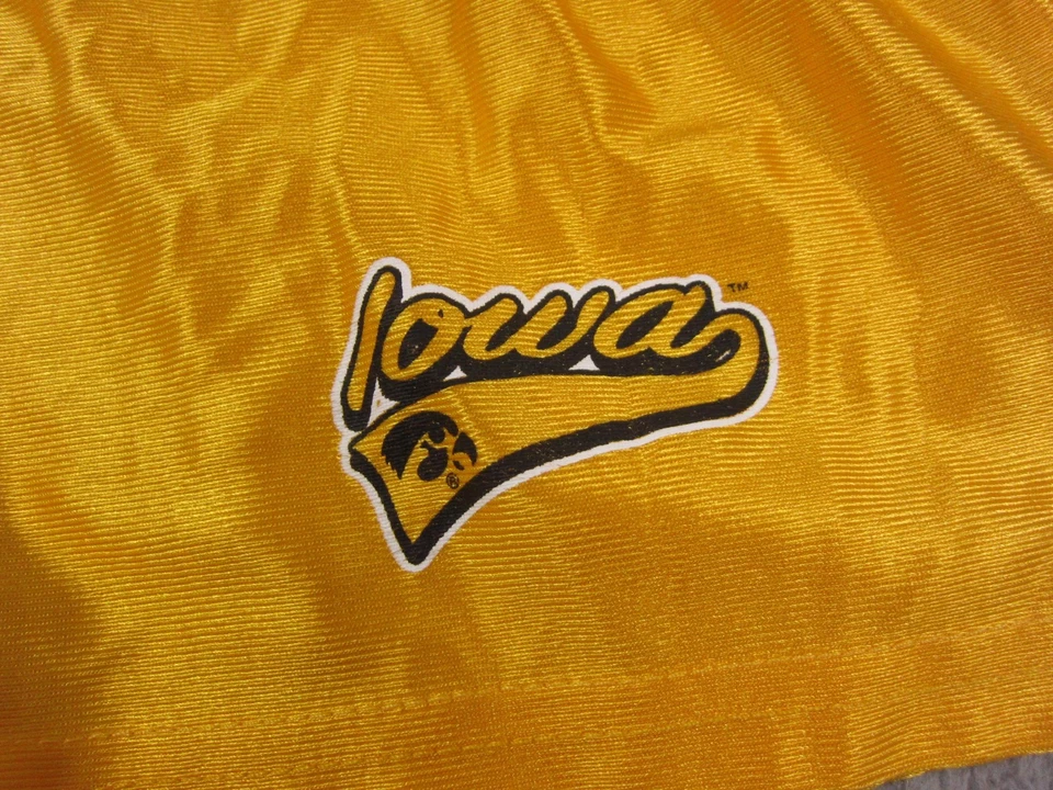 Vintage Iowa Hawkeyes Shorts Womens Medium Yellow Gold Made in USA 80s 90s - Image 2 of 4