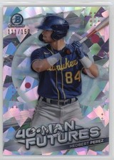 2021 Bowman Chrome 40-Man Futures Atomic Refractor /150 Hedbert Perez 09j5