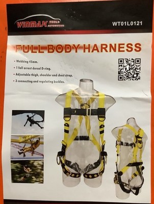 Full Body Harness Fall Protection Large Safe Safety Fall Arrest Dorsal D-Ring