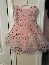 Heart Tulle Dress Size 8 Full Of Hearts, Slightly Used, Great Condition