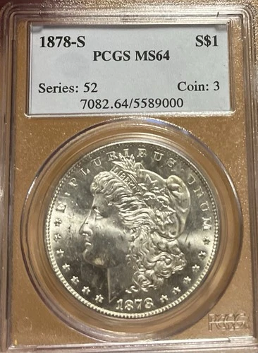 1878-S PCGS MS64 Morgan Silver Dollar