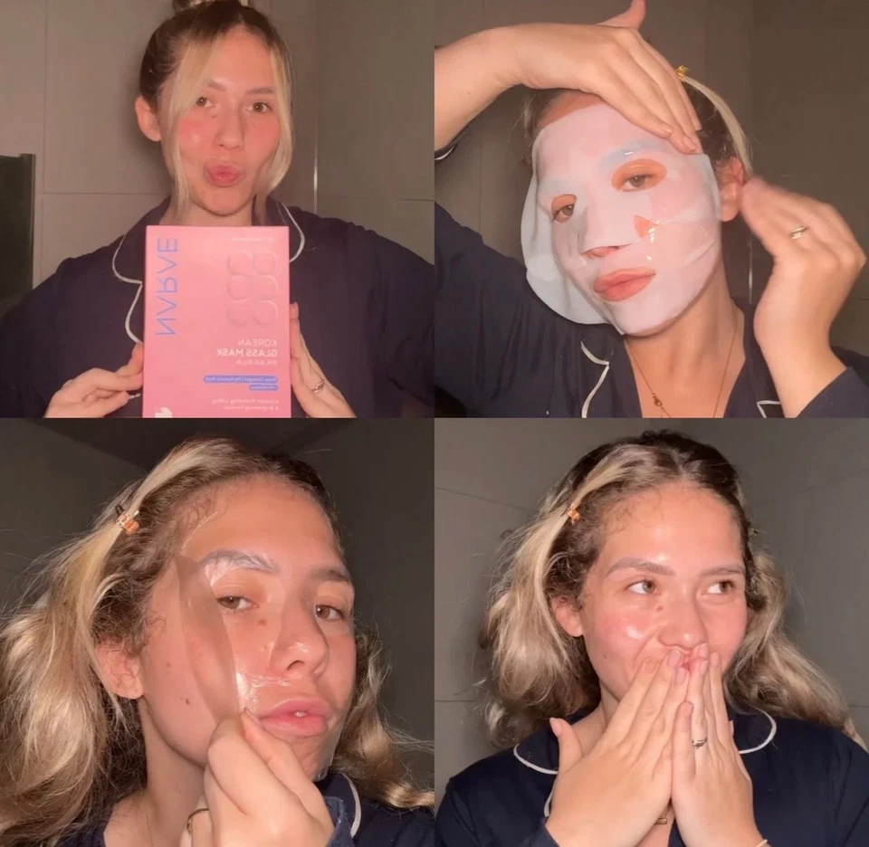 NARAE -Korean glass mask- 4x 30g hydrating and brightening SINGLE MASKS - Image 2 of 4