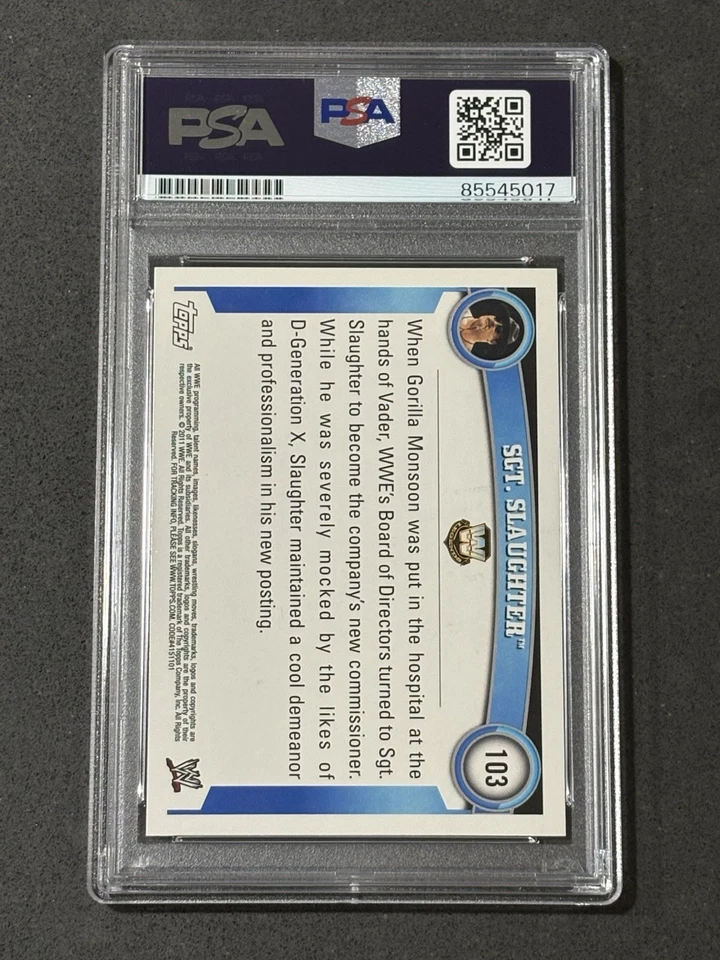 SGT. SLAUGHTER 2011 TOPPS WWE SIGNED AUTOGRAPHED CARD PSA/DNA CERTIFIED - Image 2 of 2