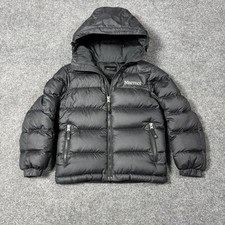 Marmot Jacket Youth XS Black Hooded 700 Fill Down Puffer Insulated Winter
