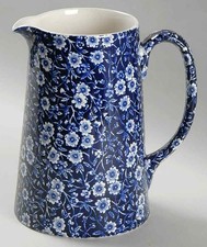 Staffordshire Calico Blue Large Tankard Jug 1980330