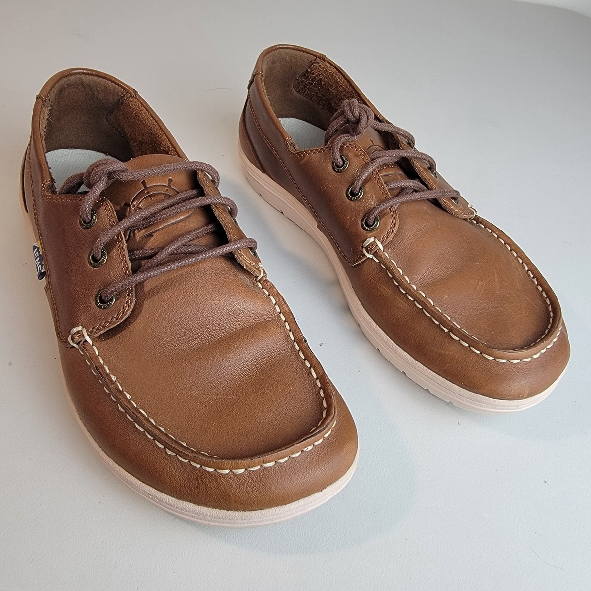 靴 marno Lea shoes 37 Lems Mariner Boat Shoes Men's 9/Women's 10.5 Walnut Leather Zero