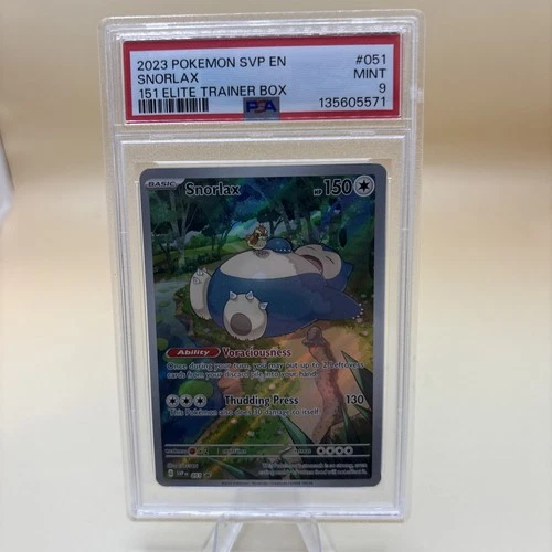 2023 POKEMON SVP EN-SV BLACK STAR PROMO 151 ELITE TRAINER BOX #051 SNORLAX PSA 9