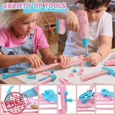 Kids 55Pcs Tool Set with Belt and Drill, Pretend Play