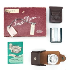 Leica Ambient Light Meter Metraphot 3 w/ Booster Cell & Cases