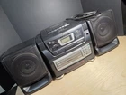 JVC PC-XC7BK Portable Stereo 3CD Cassette Player Tested Working Vintage