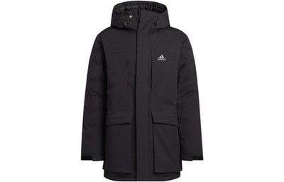 adidas FW22 Down Parka With Printed Logo And Zip Hood