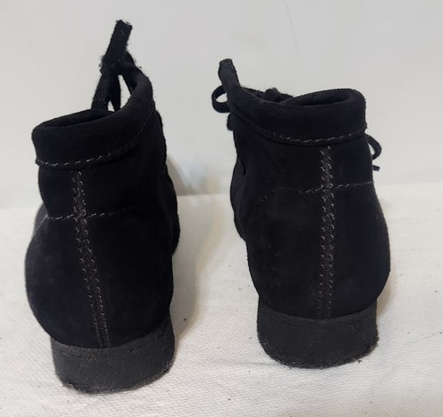 Clarks Charles F. Stead Wallabee Moccasin Black Suede Women's Size 8.5M - Picture 4 of 8