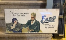 Vtg. Original 1931  ESSO GASOLINE Framed Advertising Sign