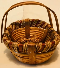 Basket for Kitchen Picnic Prop Woven Storage Plastic Imitation Rattan