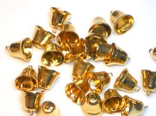 Vintage Bells Charms Bell Findings Components Brass 9mm Connectors NOS #1180 