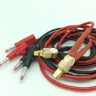 1 set Gold Kelvin Clip to Insulated Stackable Banana Plug 100cm 14AWG Test Cable