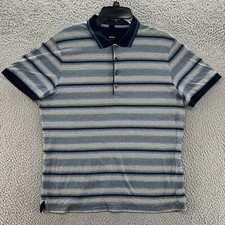 Hugo Boss Polo Shirt Mens Large Golf Blue Regular Fit Cotton Casual Preppy