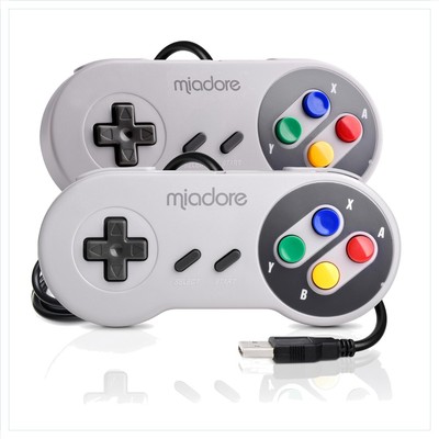 2X USB Controller für SNES NES Spiele, klassischer Retro USB Gamepad Joystick...