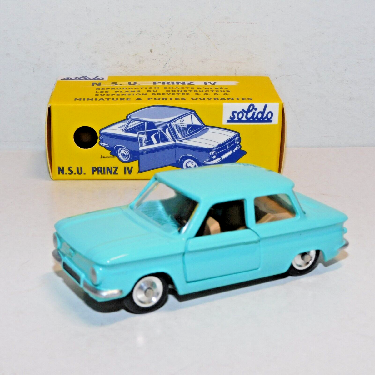 NSU Prinz IV Bleue – Solido 1/43 – Édition Limitée Club – Miniature Neuve Sous Boîte