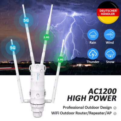 Wavlink-AC1200 Outdoor WLAN Repeater Extender Dualband WiFi Long Range Access Po