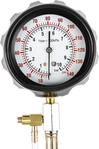 0-140 PSI Car Fuel Injection Pump Pressure Tester Engine Injector Test Gauge Kit - Picture 10 of 16