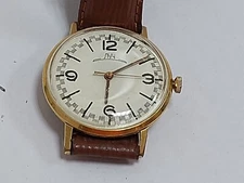 Luch Slim Watch USSR Vintage Soviet watch AU 20 Gold Plated.