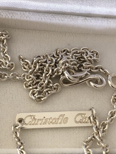 CHRISTOFLE CHAINE COLLIER modèle gourmette argent 925 sterling BIJOU JEWEL - Bild 2 von 10