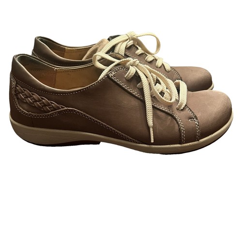 Aetrex Maxum Lite Breathable Strappy Brown Leather Mens Size 
