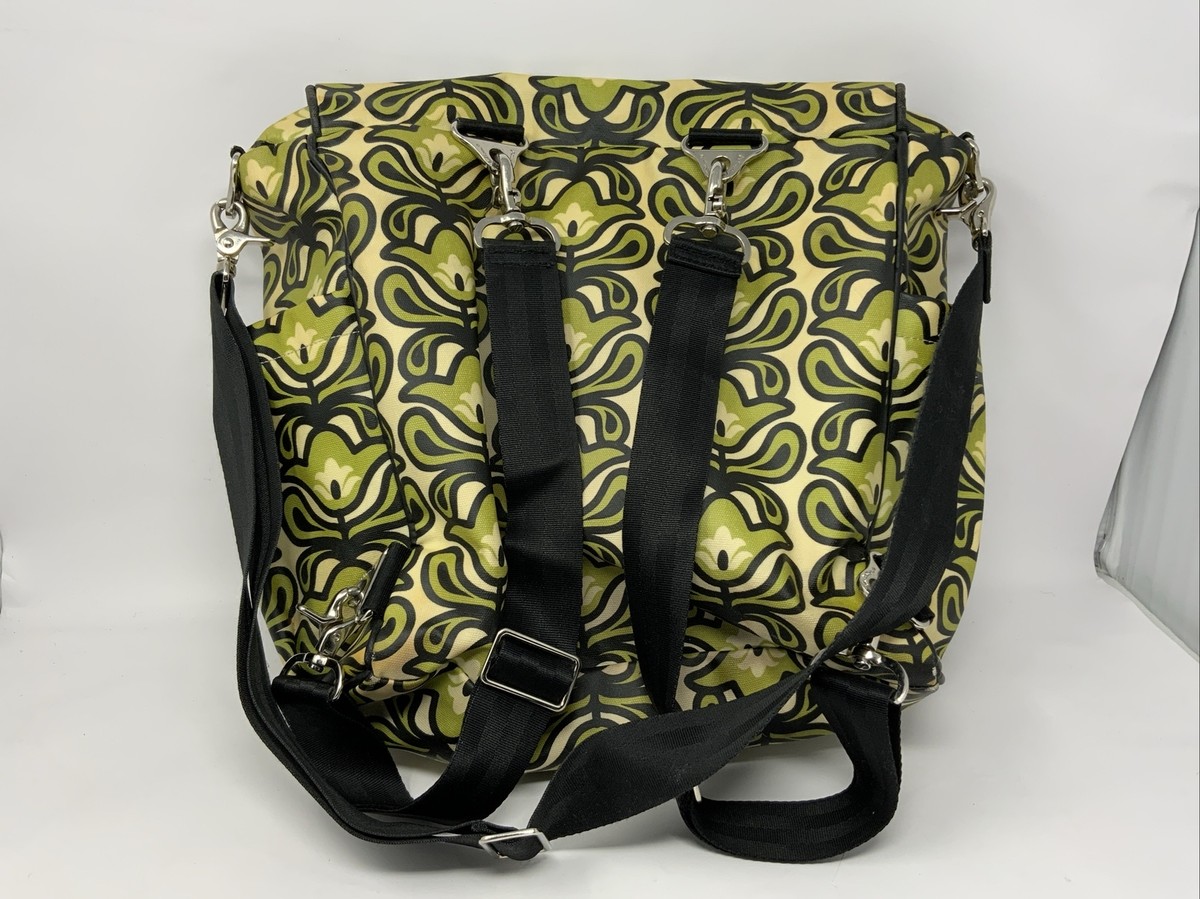 PETUNIA PICKLE BOTTOM Green Yellow Floral Backpack Adjust Crossbody Baby Bag Petunia Pickle Bottom Diaper Bag Backpack - Etsy main image 3