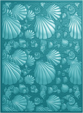 3D Embossing Folder for Card Making,Sea Shells Clear Plastic Texture Fades Embos