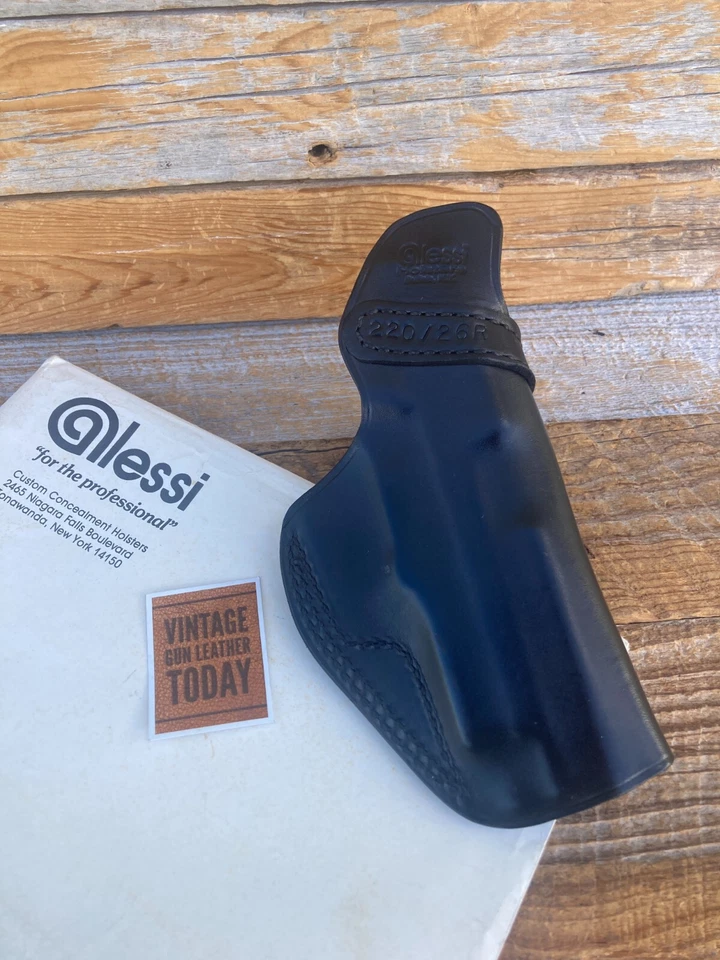 Funda IWB de cuero negro Alessi vintage para Sig Sauer P220 P226 sin o sin riel Foto 4 de 4